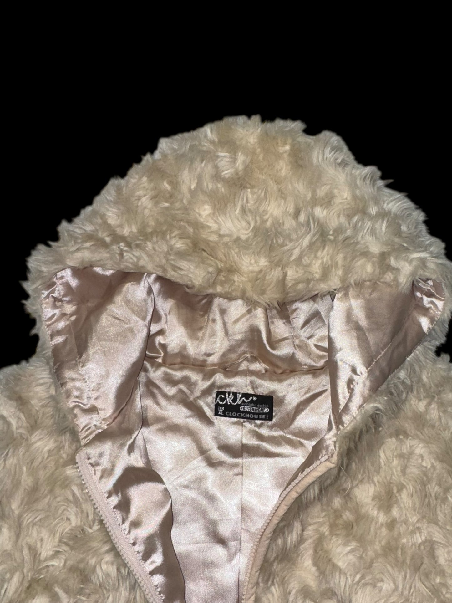 Fur zip-hoodie XL