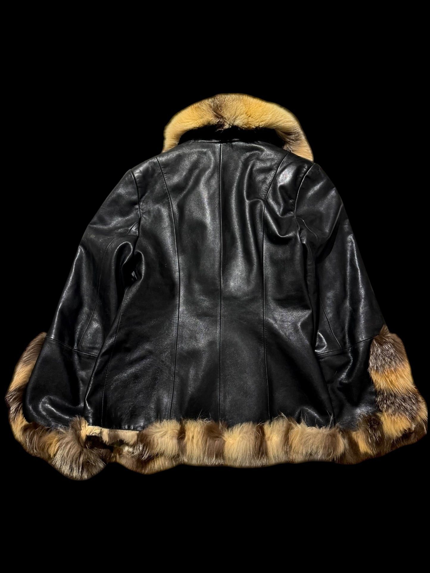 Leather & fur jacket