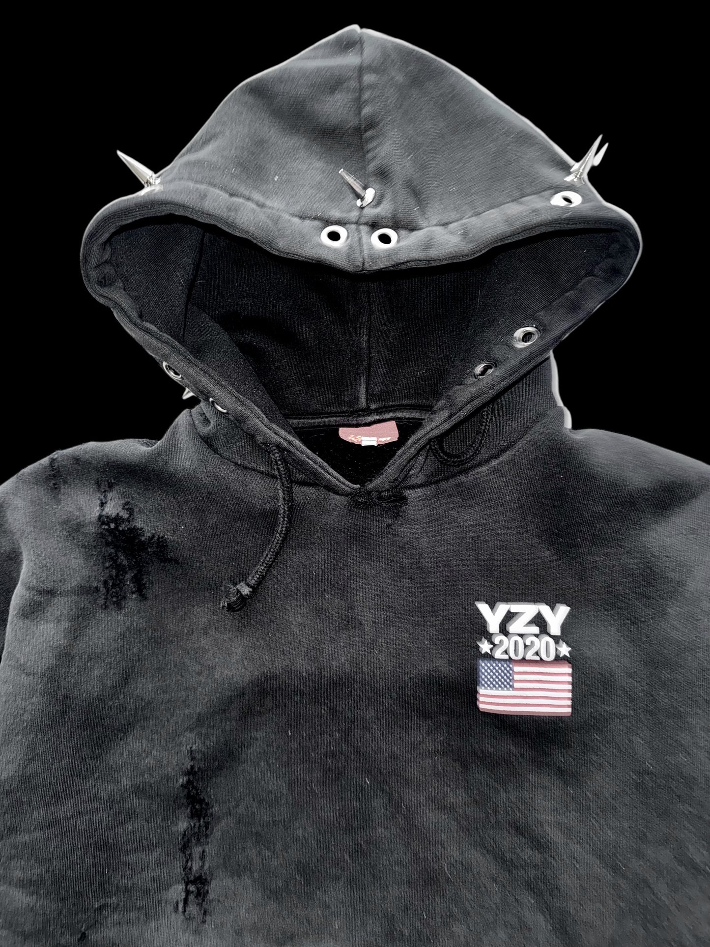 Yzy 2020 Spikes + Disstressed hoodie