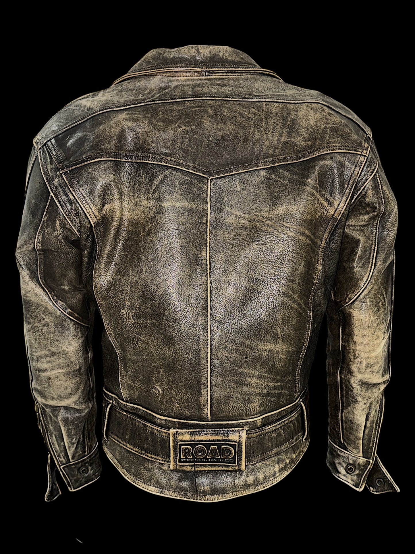 Вінтажна байкерська шкаряна куртка М