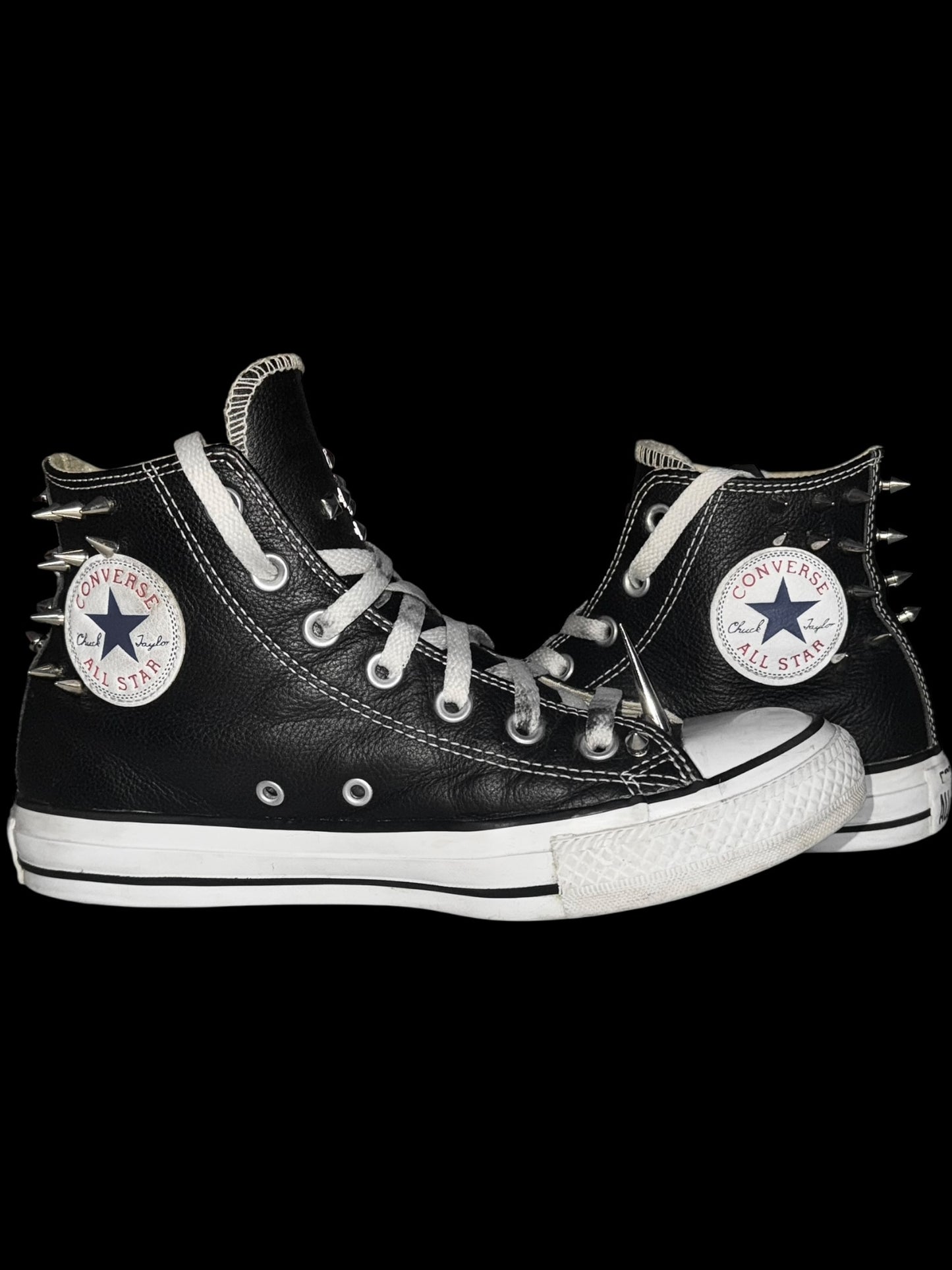 Leather Converse All Star Studded