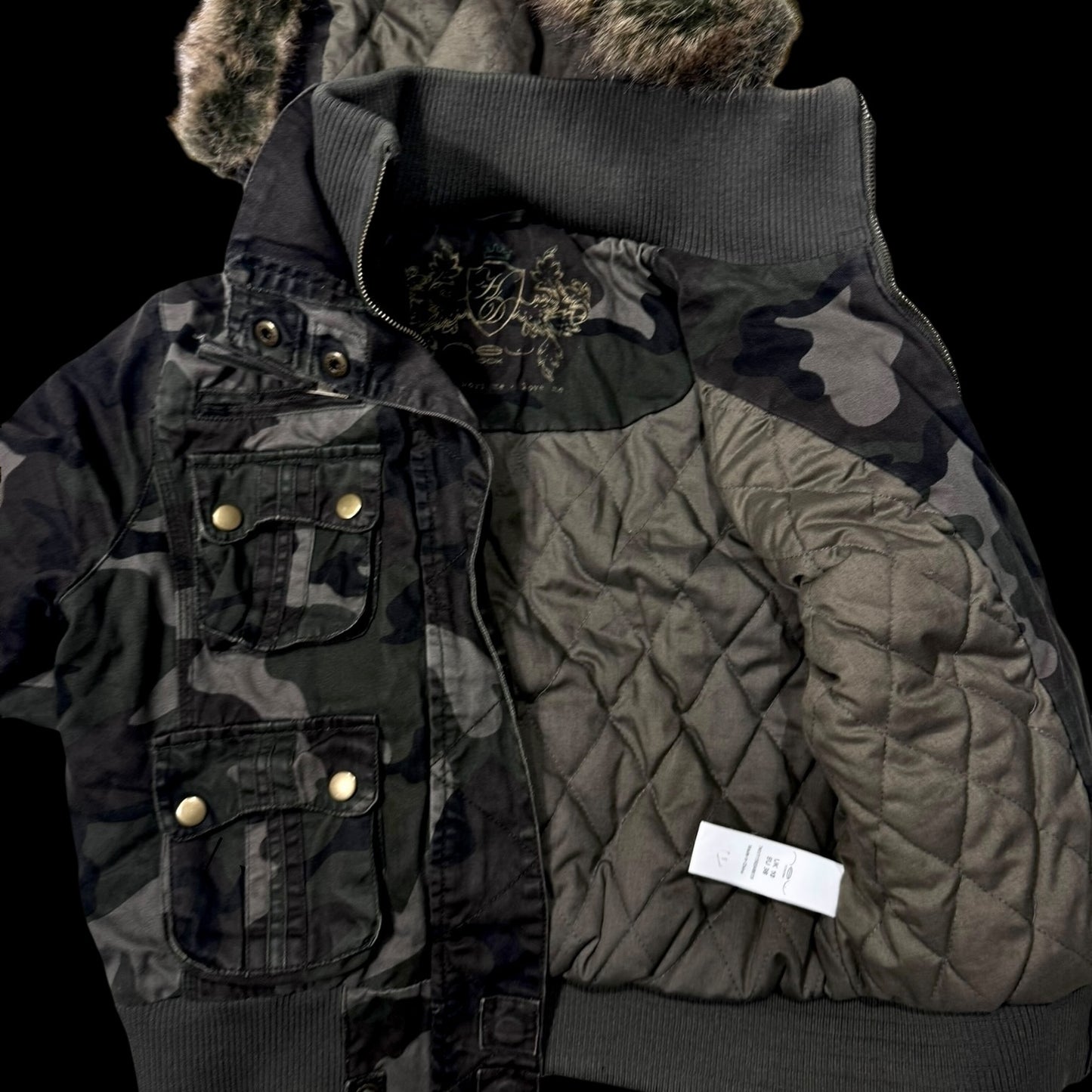 Джинсова куртка Y2K камо