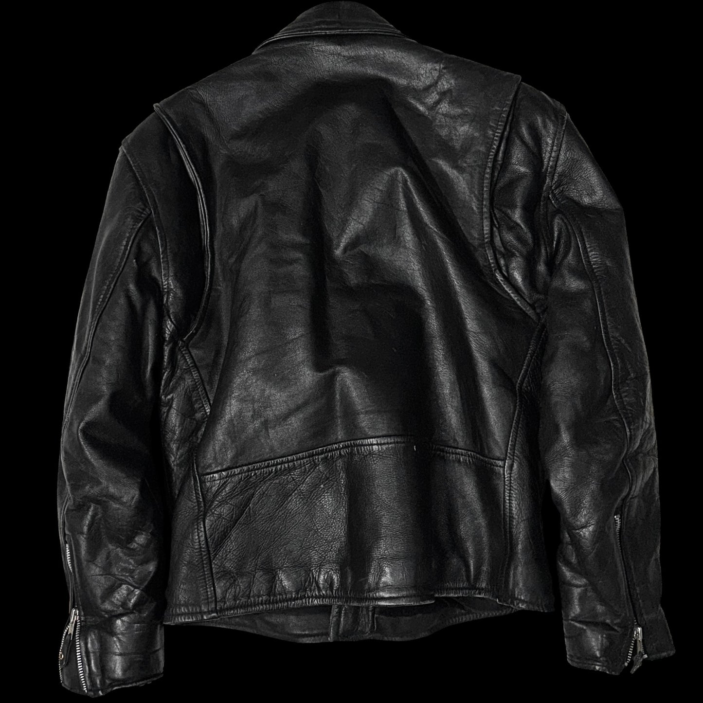 Шкіряна байкерська куртка розміру S