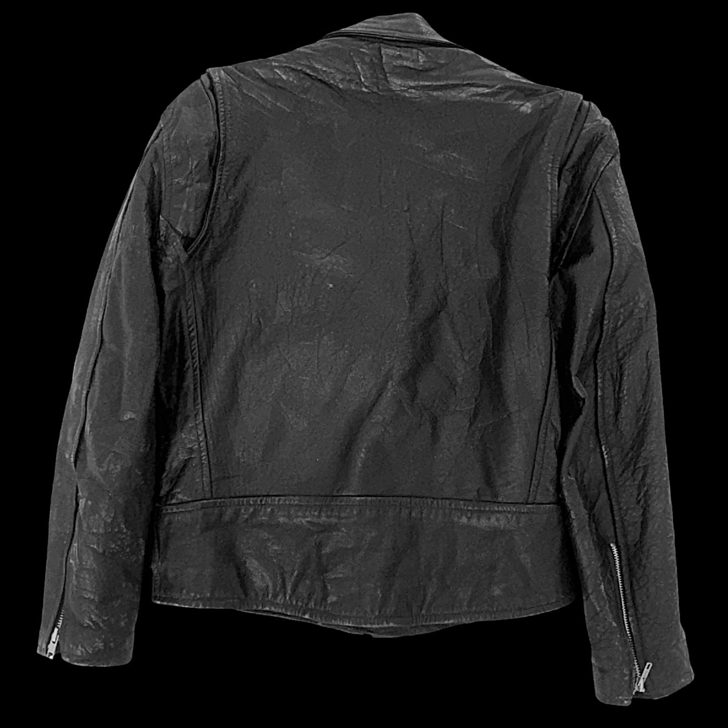 Vintage biker leather jacket L