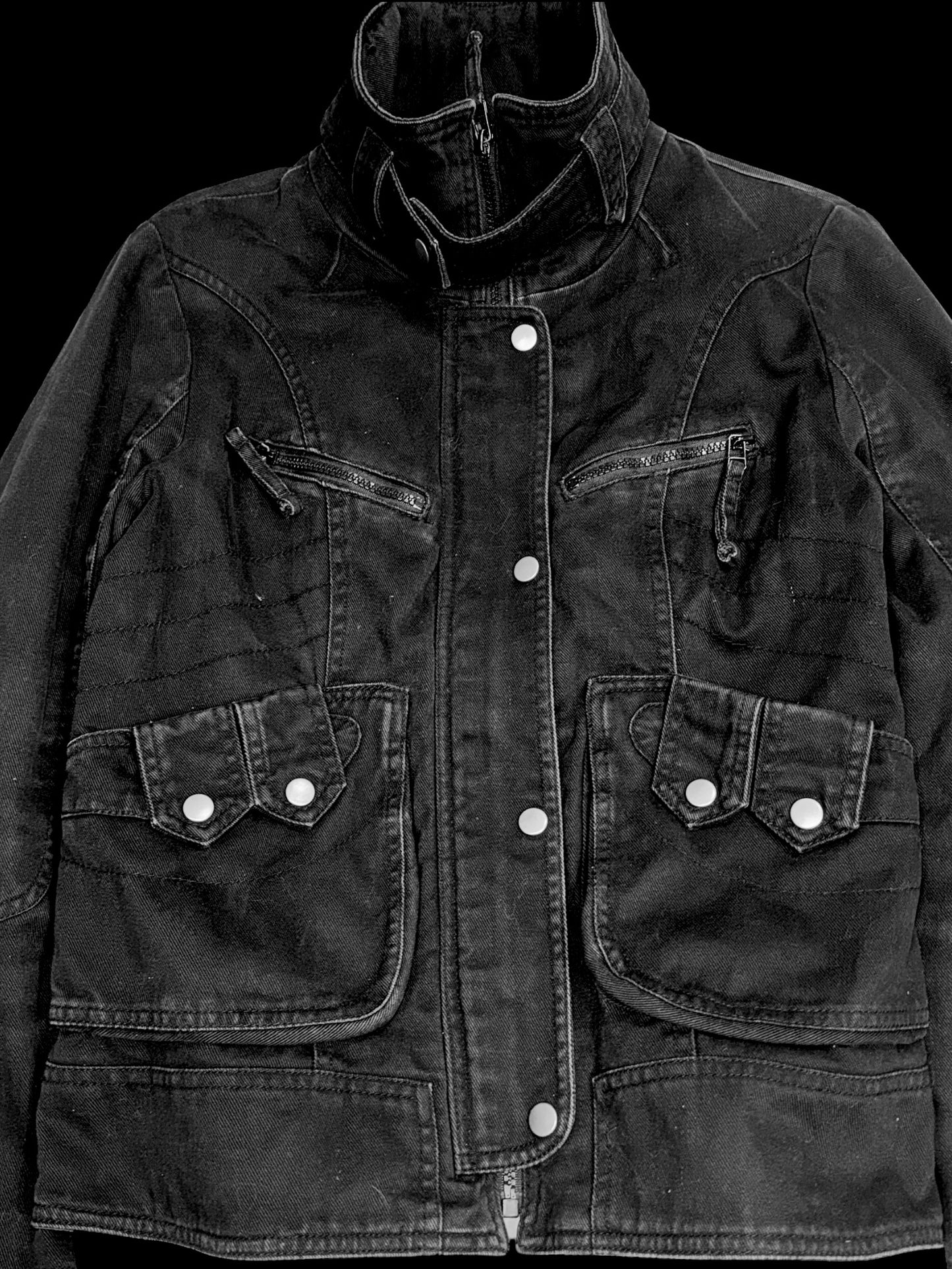 Джинсова карго-куртка розміру L