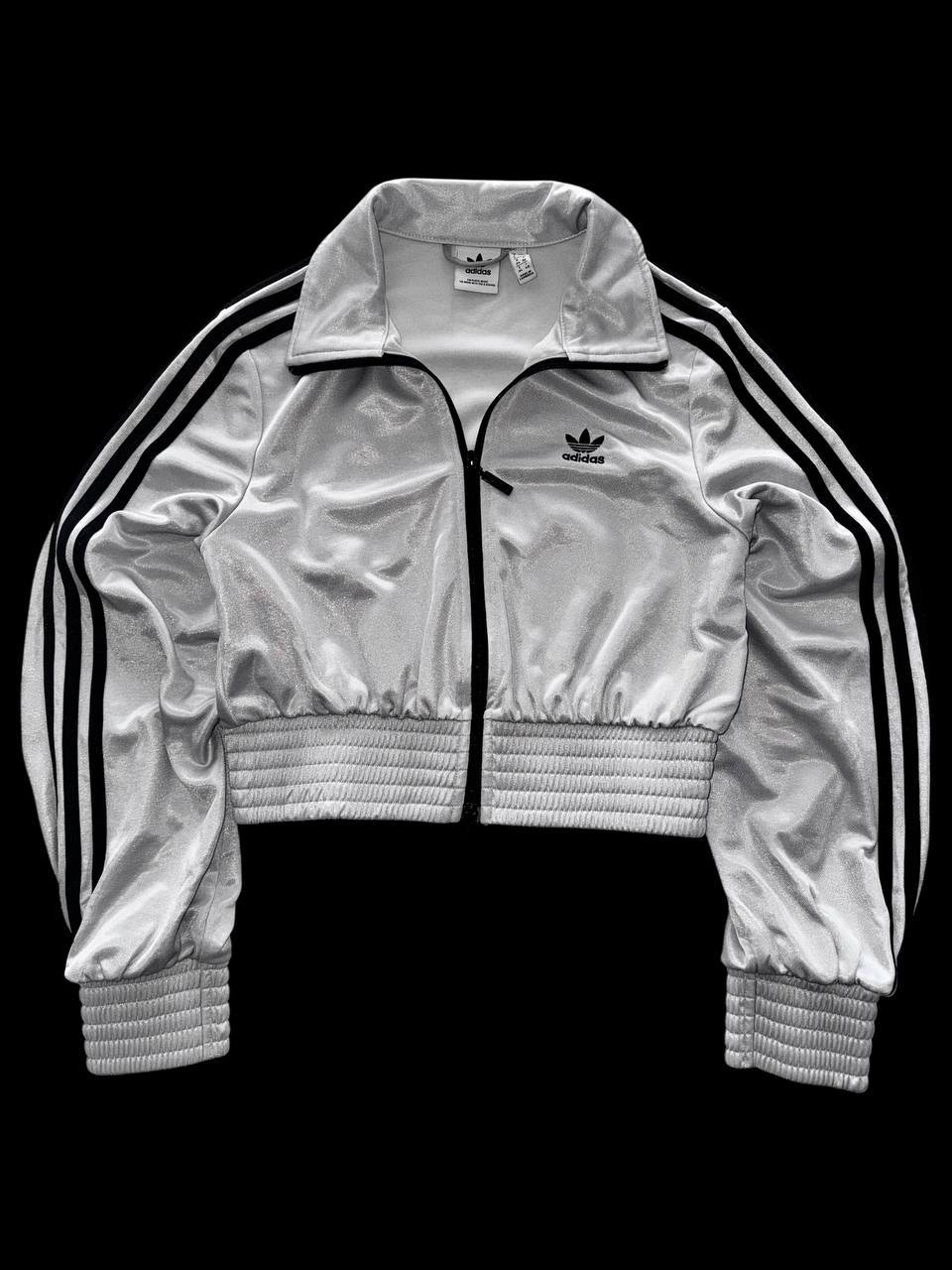 Adidas Metallic cropped track jacket