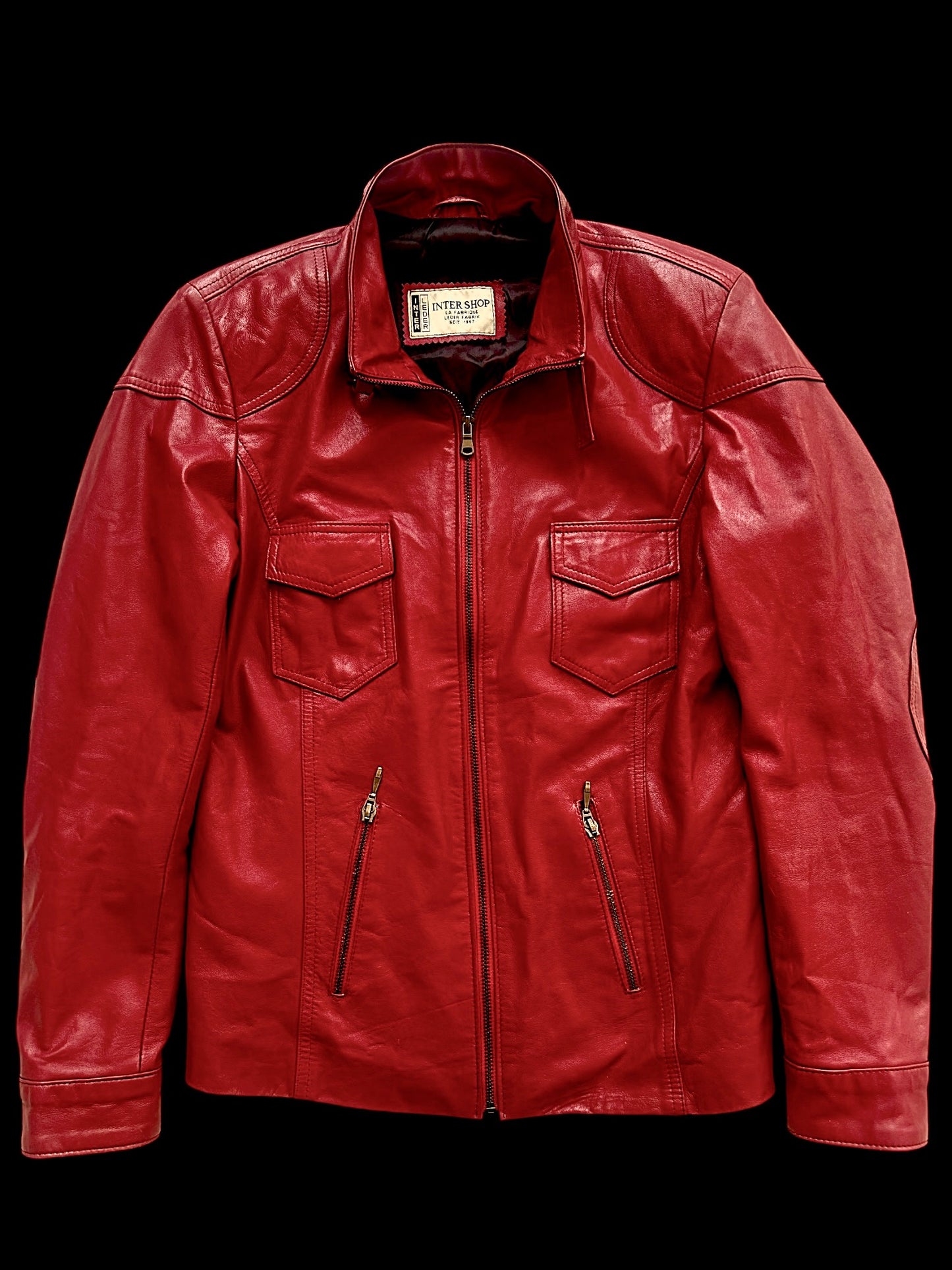 Vintage Red Leather Jacket