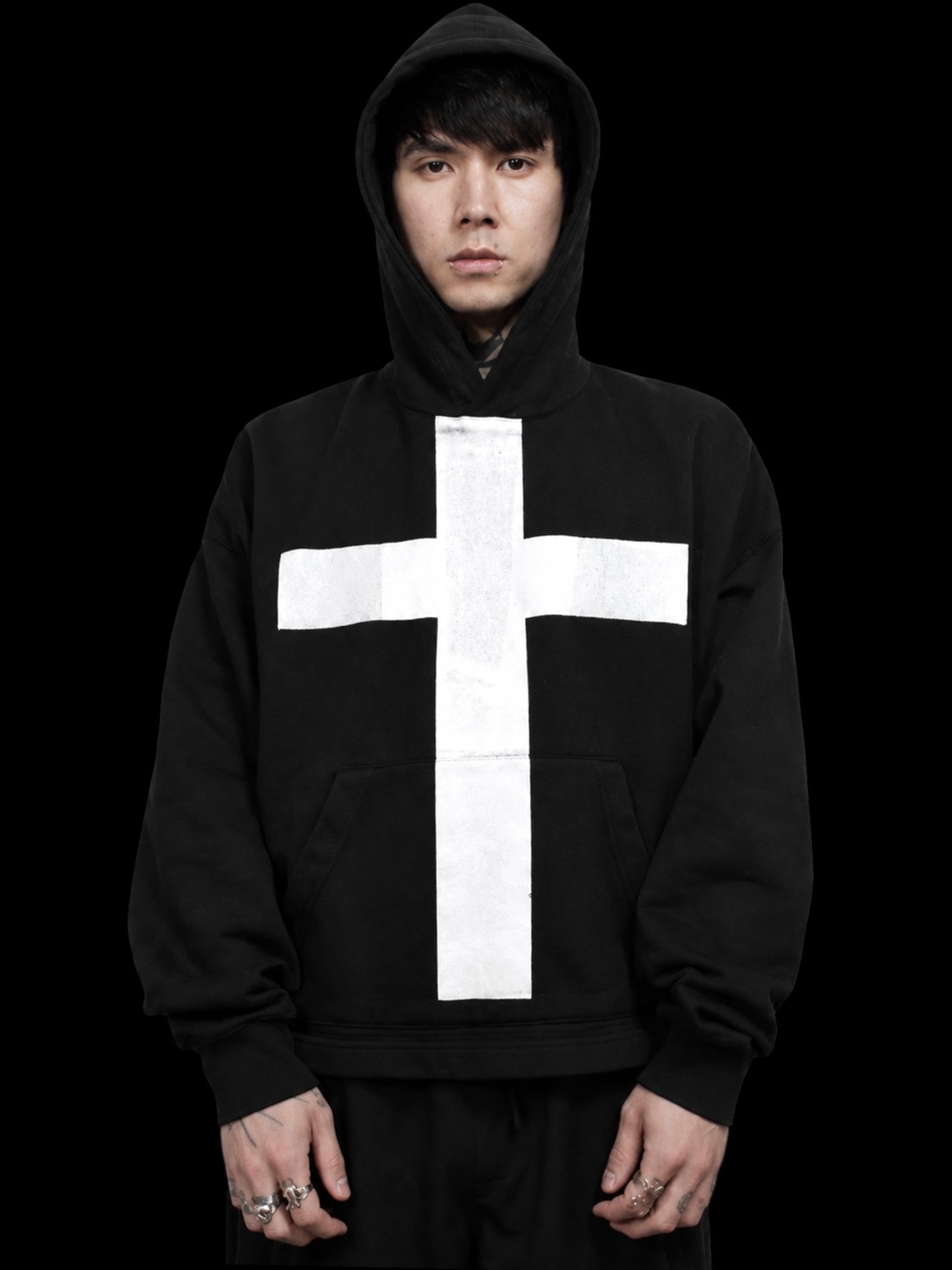 “Cross” Cropped Hoodie