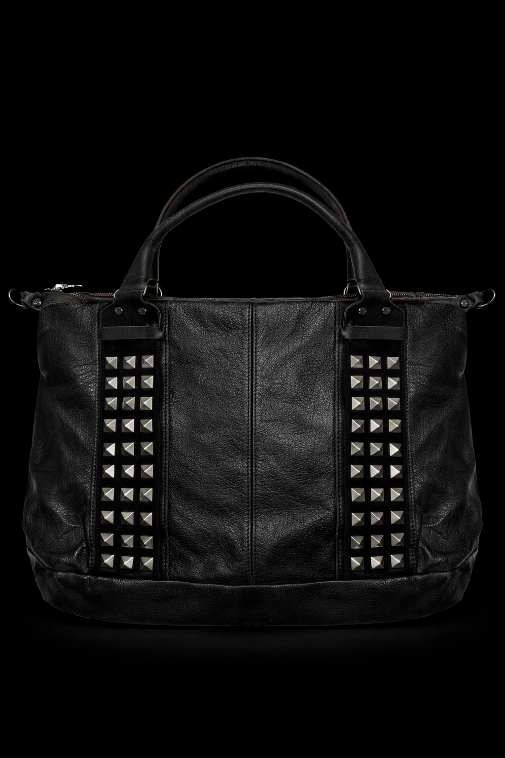 Studded leather bag