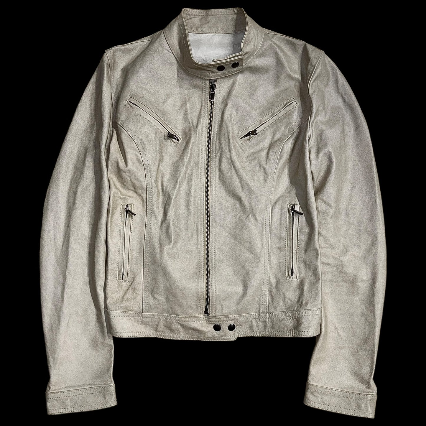 Шкіряна гоночна куртка L