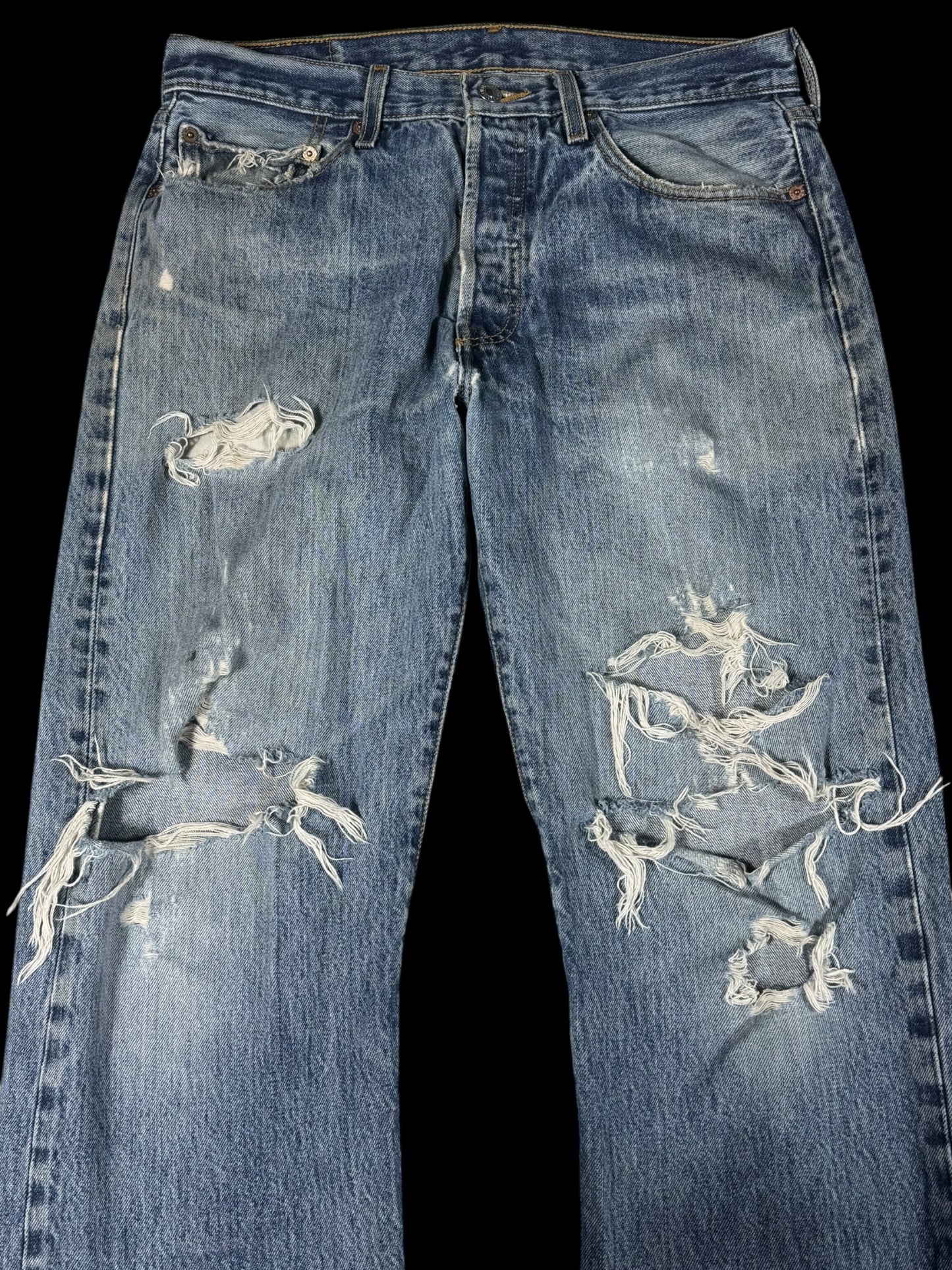 Dirty Grunge Levis 501 Straight Jeans