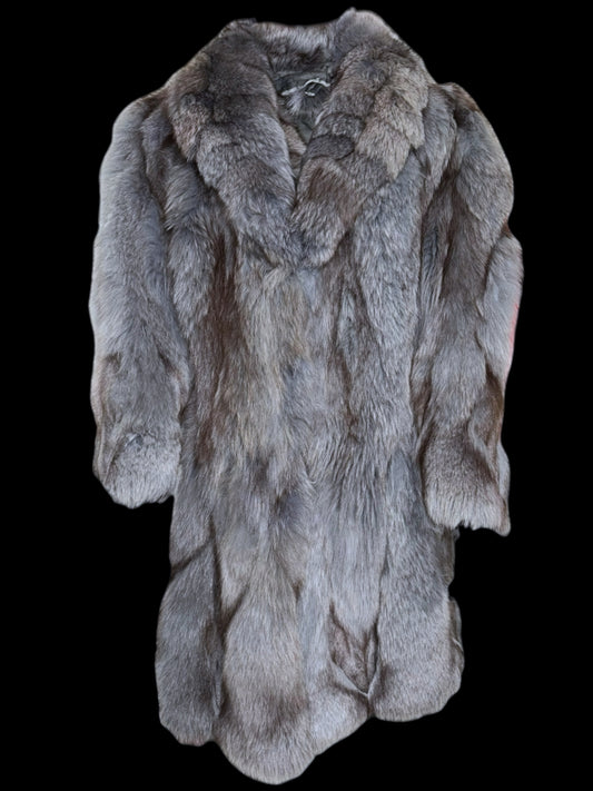 Ash-Blue fur coat
