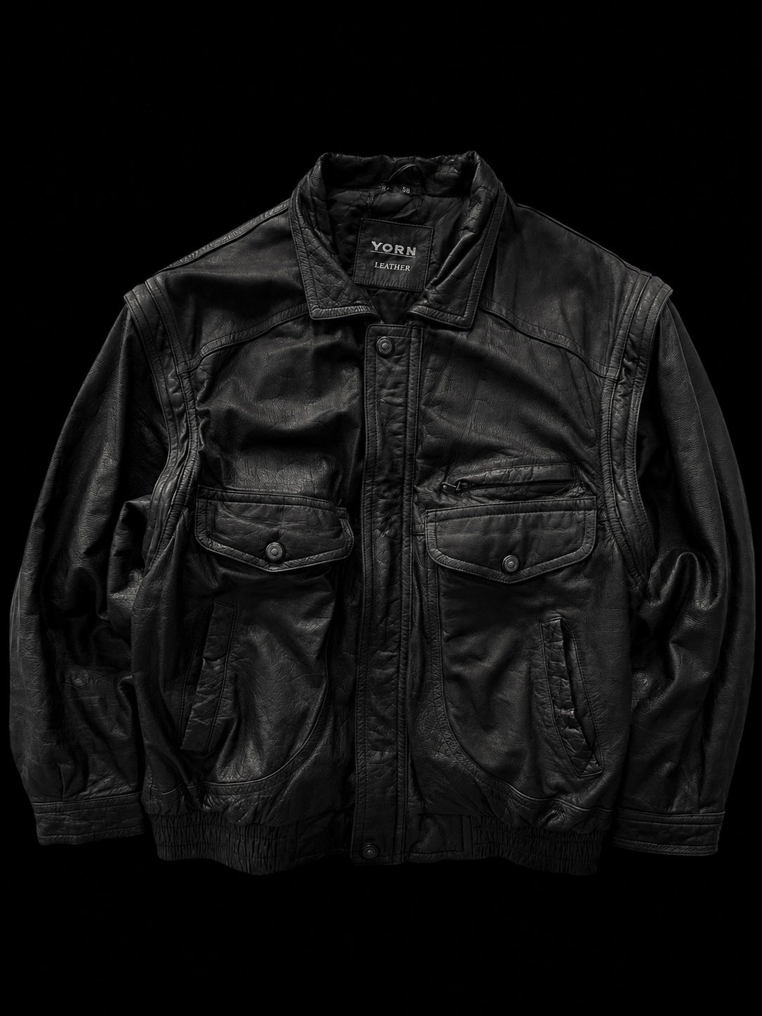 Vintage Oversize Leather Bomber