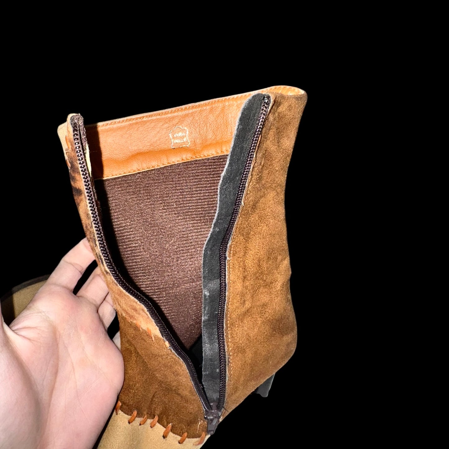 Patchwork vintage boots