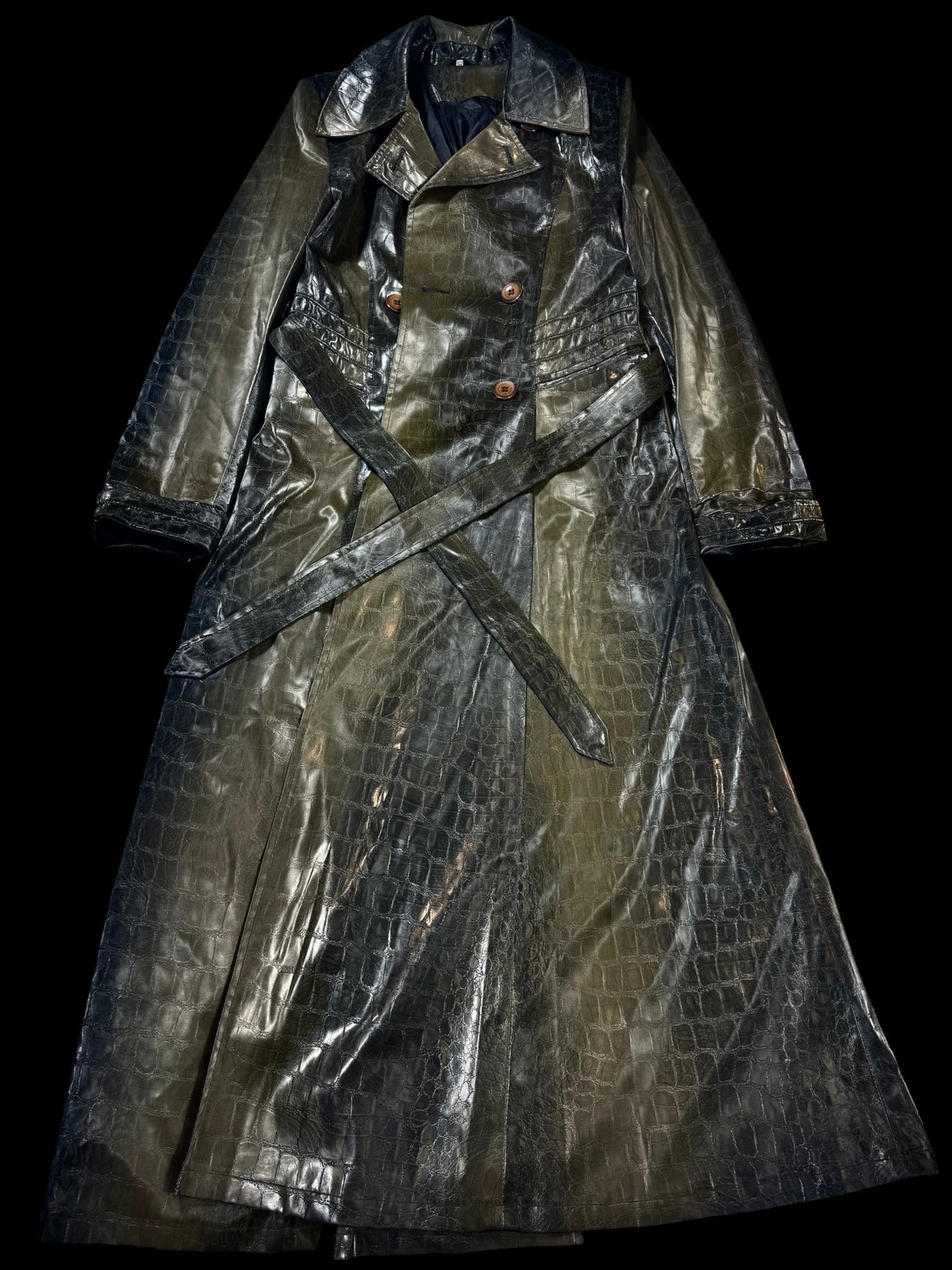 Croco Skin Trench Coat
