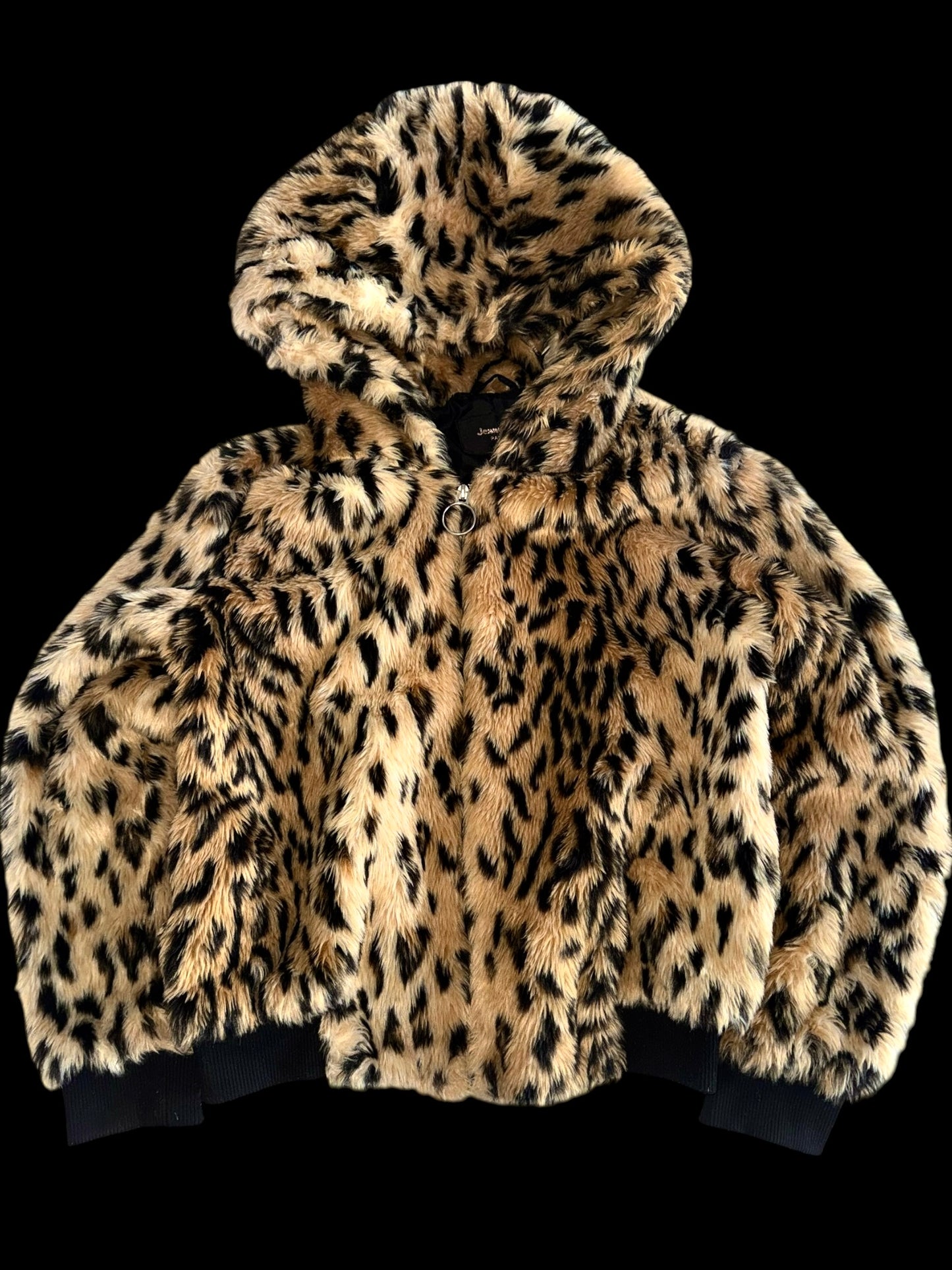 Leopard Fur Zip-Hoodie