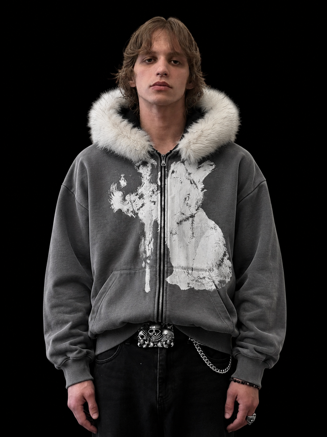 Kotik Gotic Oversize Zip-Hoodie