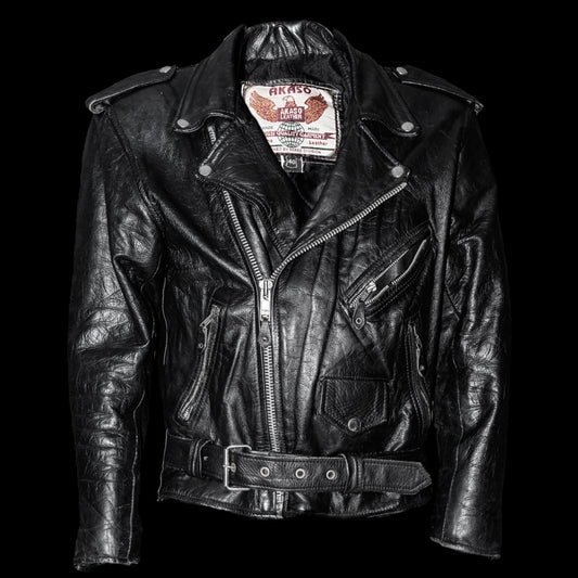 Biker leather jacket S