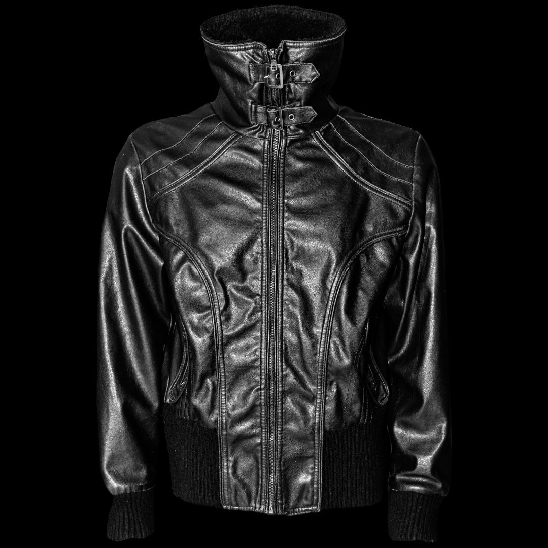 Авангардна вінтажна шкіряна куртка Л