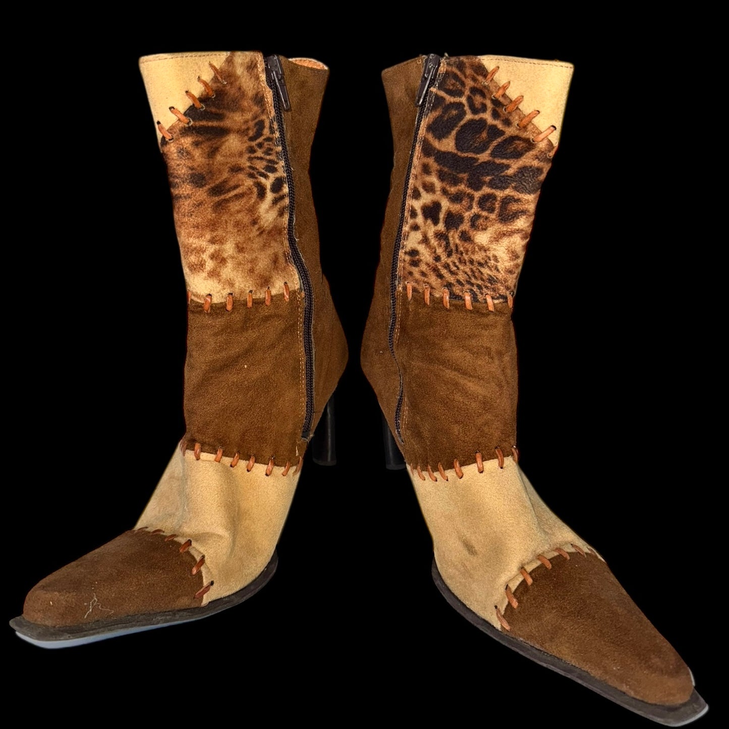 Patchwork vintage boots