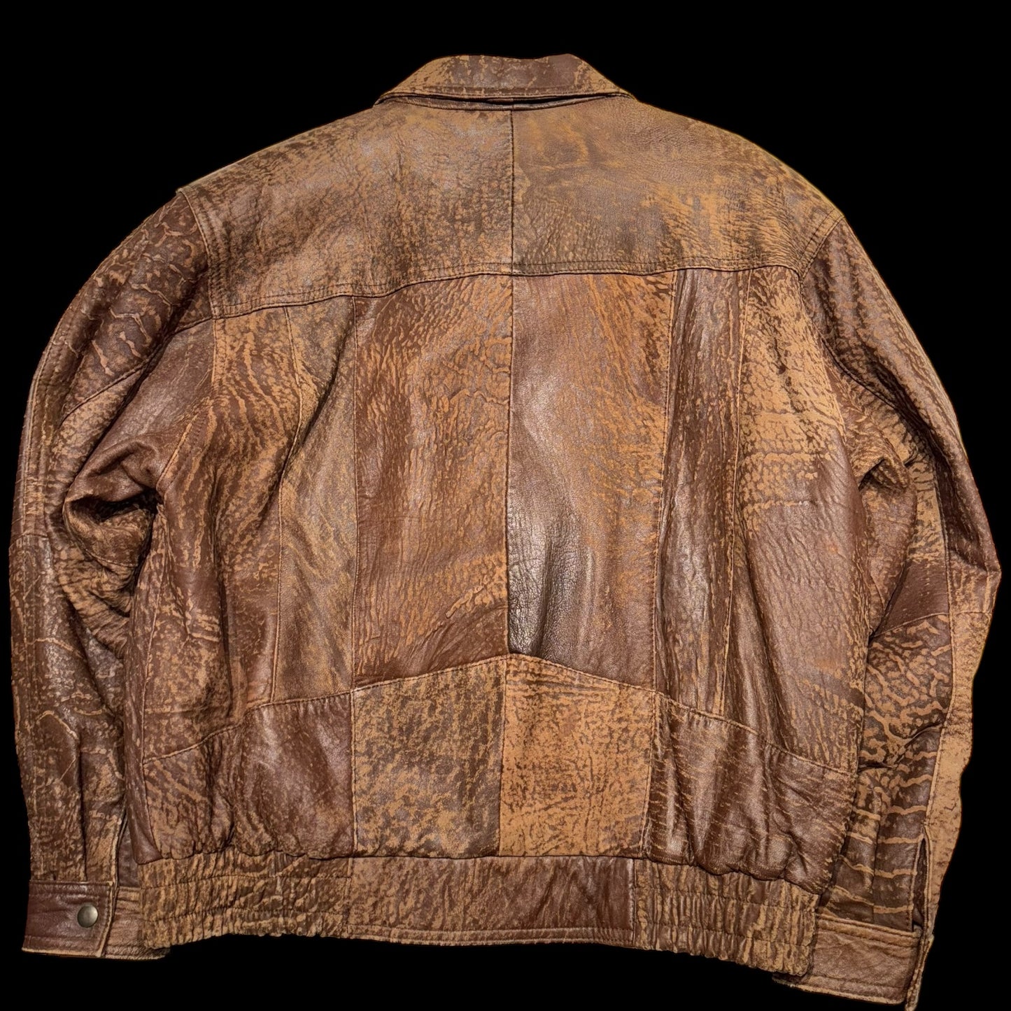 Вінтажний шкіряний бомбер ХЛ