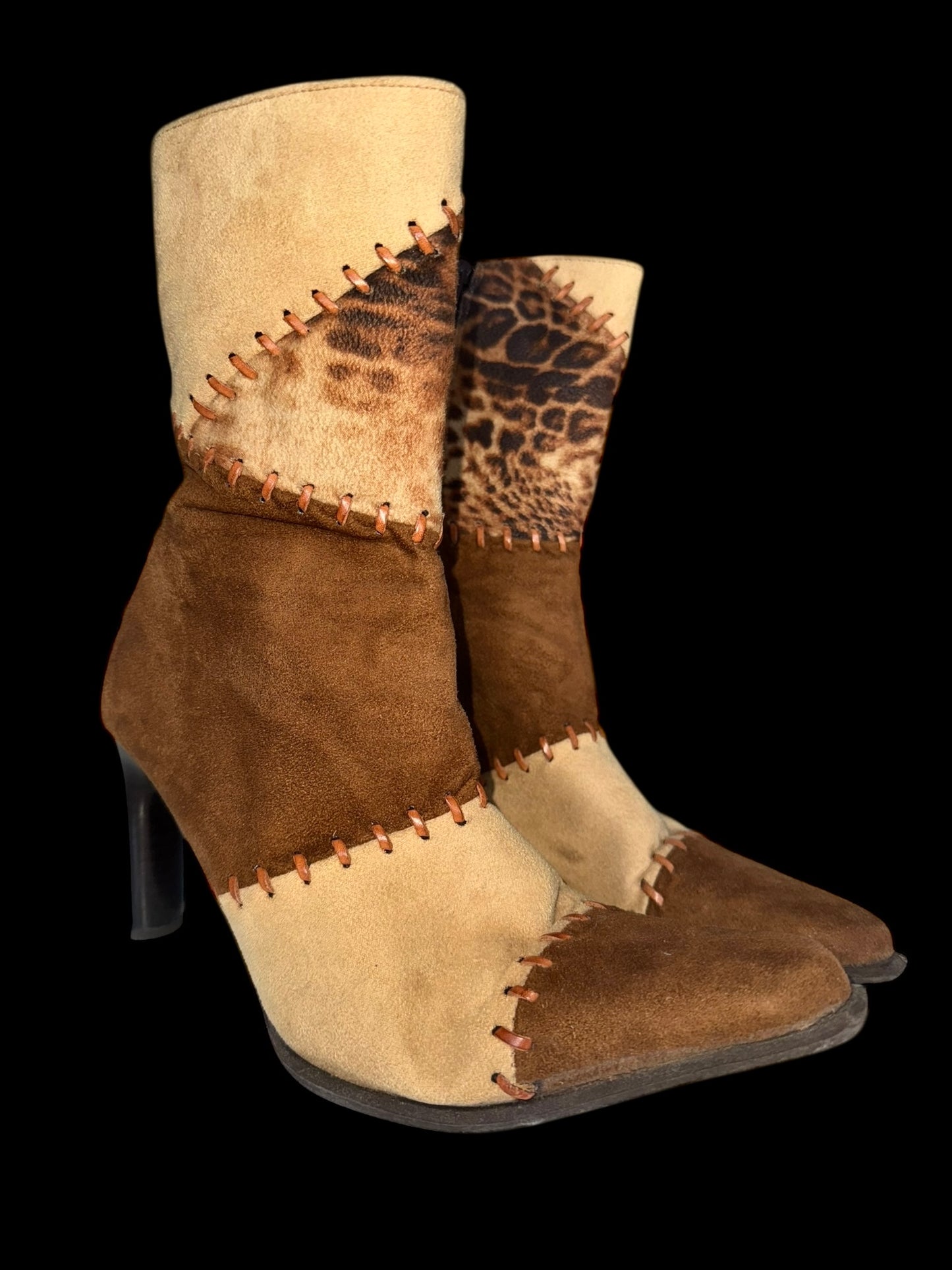 Patchwork vintage boots
