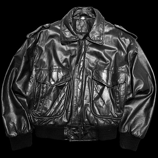 Vintage leather aviator S