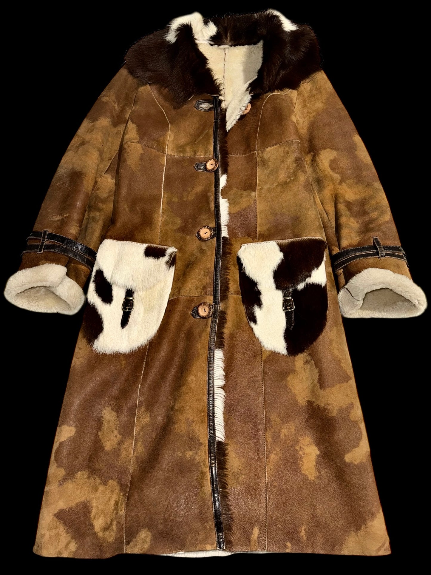 Vintage coat with pony hair