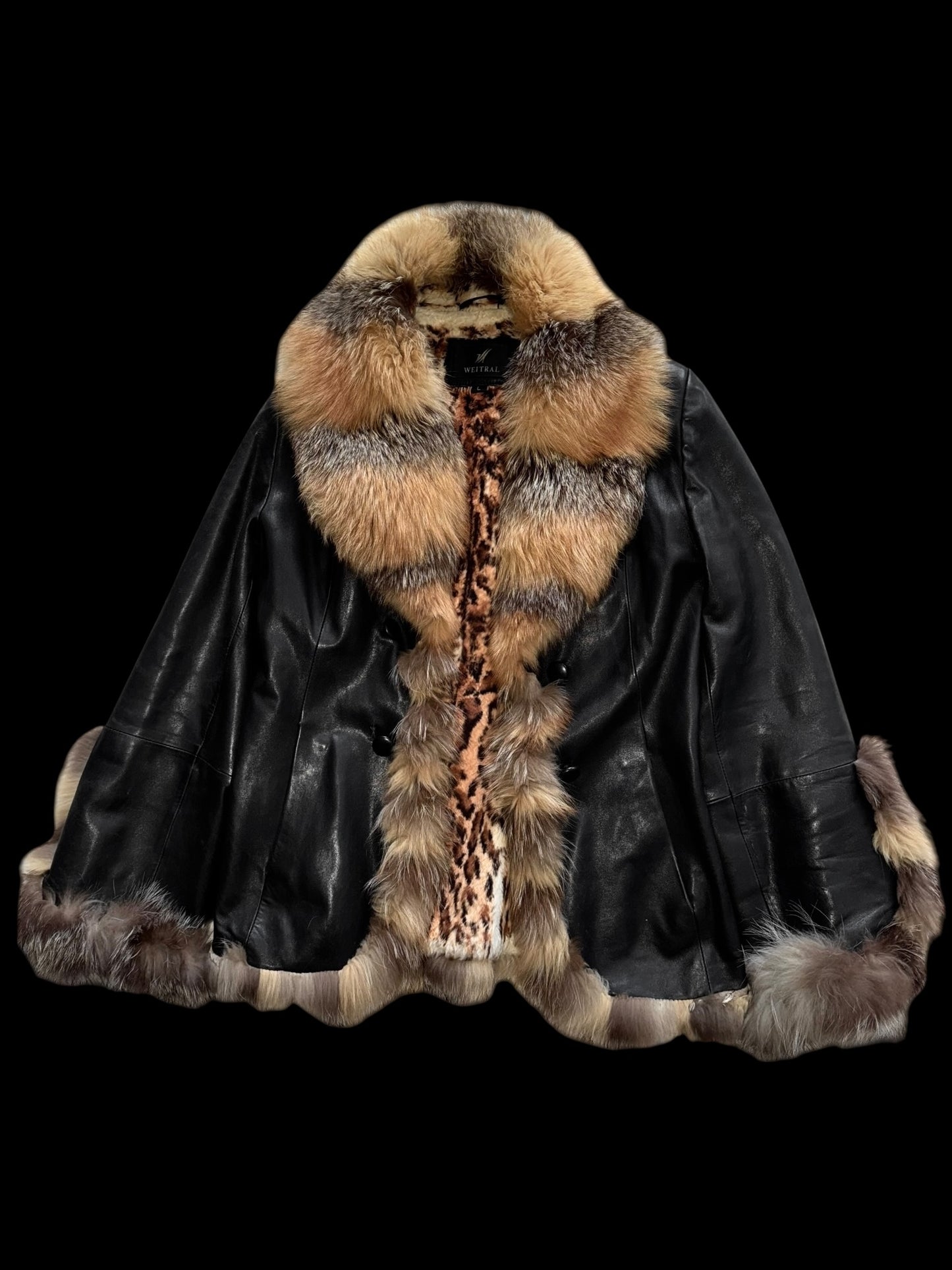 Leather & fur jacket