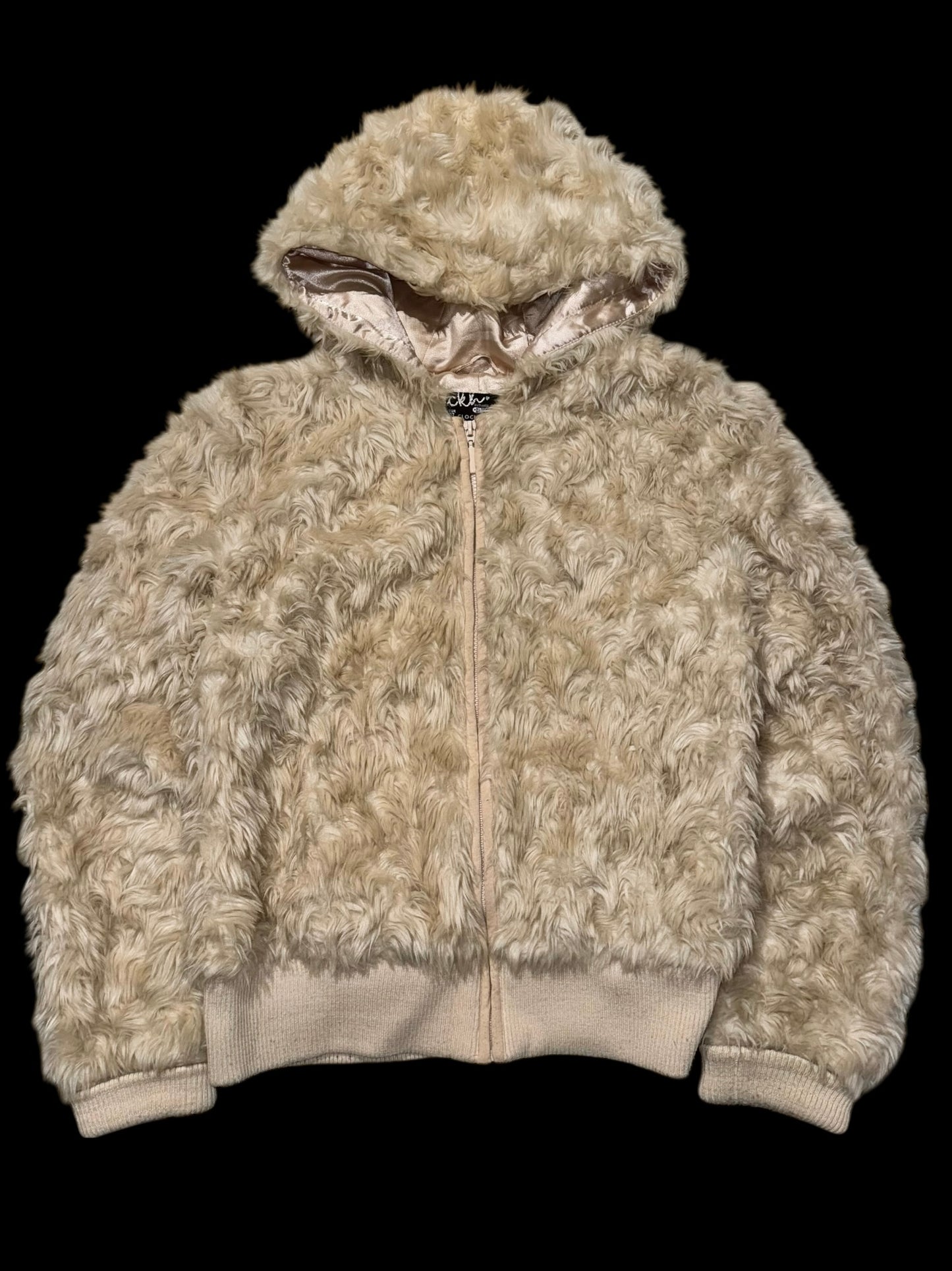 Fur zip-hoodie XL