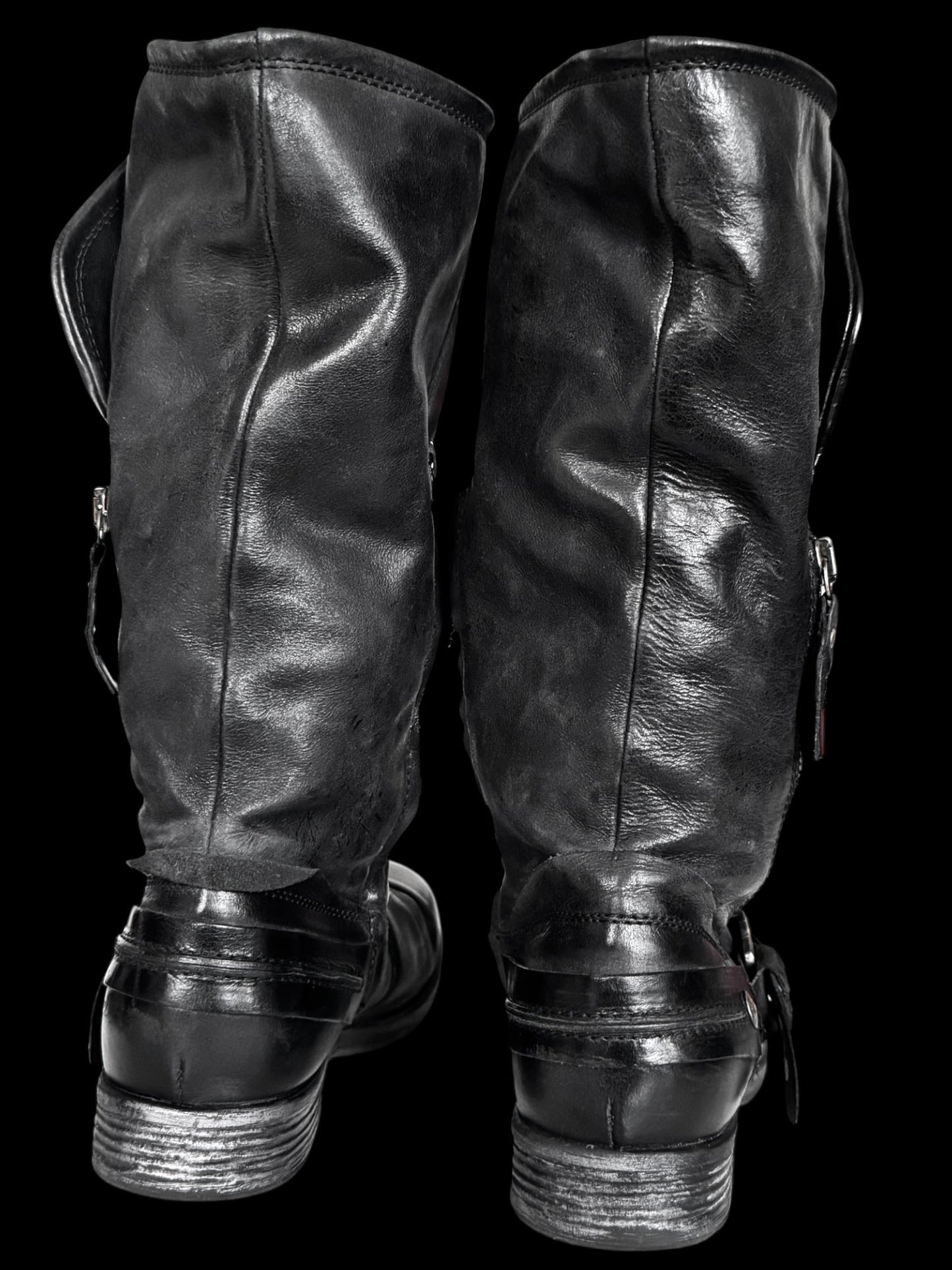 Avant Garde Black Leather Shoes