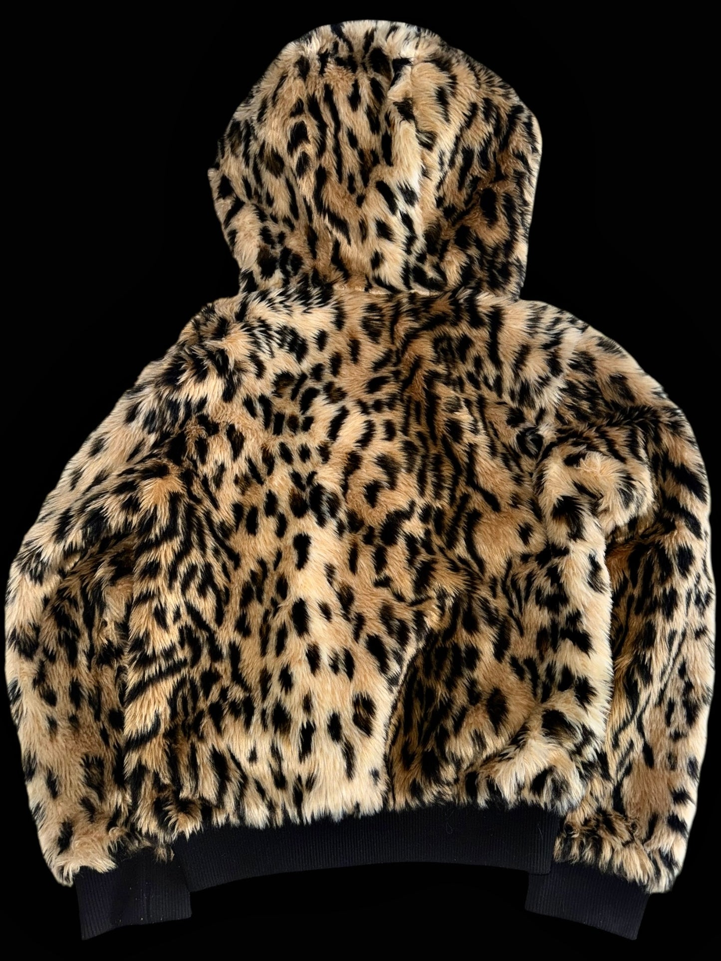 Leopard Fur Zip-Hoodie