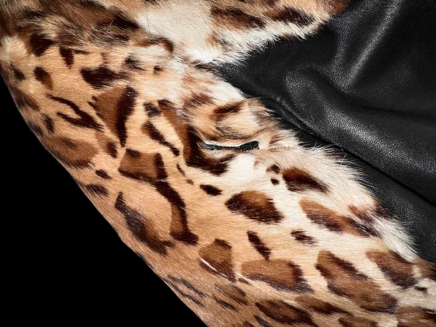 GlamourAmour Fur + Leather Hooded Jacket