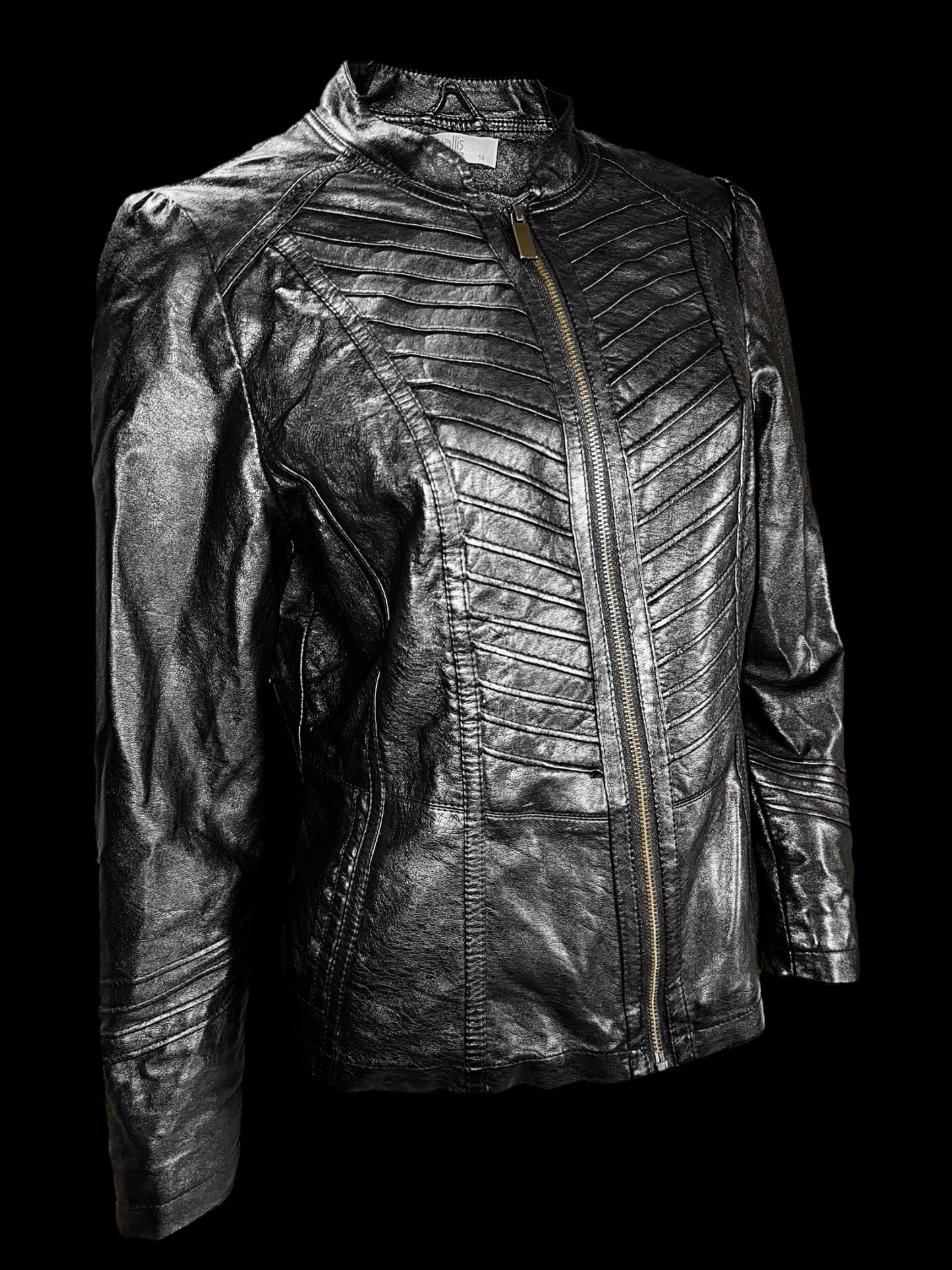 Vintage napoleon like leather jacket L