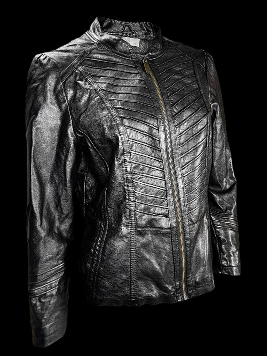 Vintage napoleon like leather jacket L