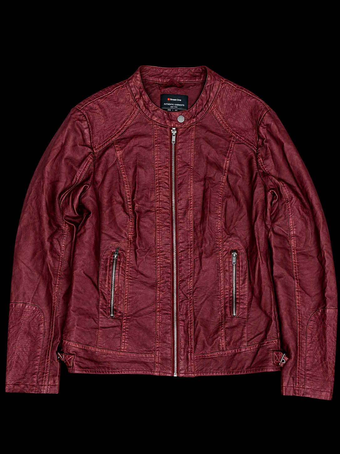Blood Red Racer Leather Jacket