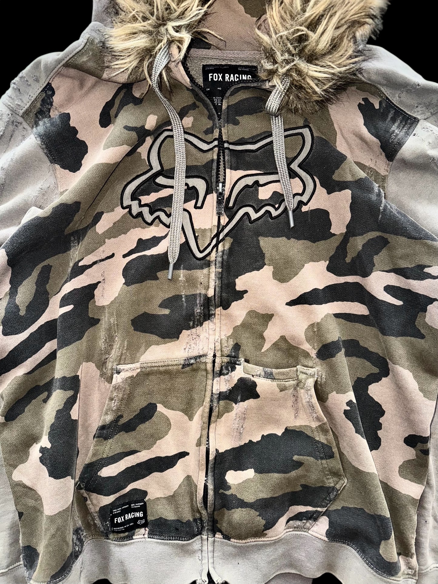 Fox Racing Fur and Distressed zip-hoodie