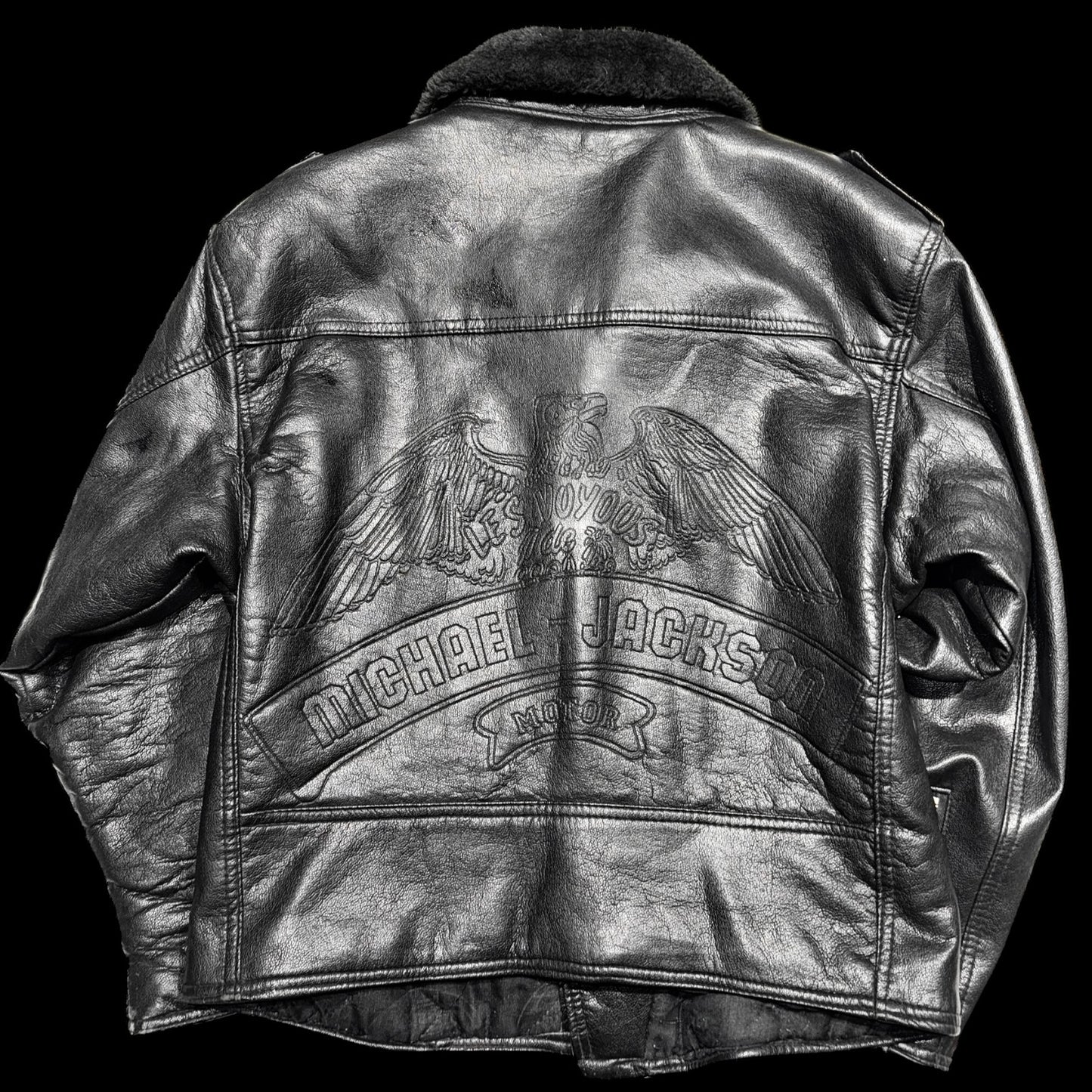 Вінтажна байкерська куртка-косуха С