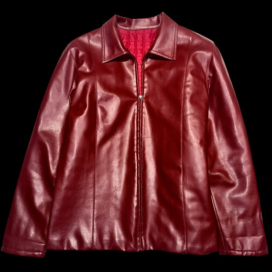 Vintage red leather jacket