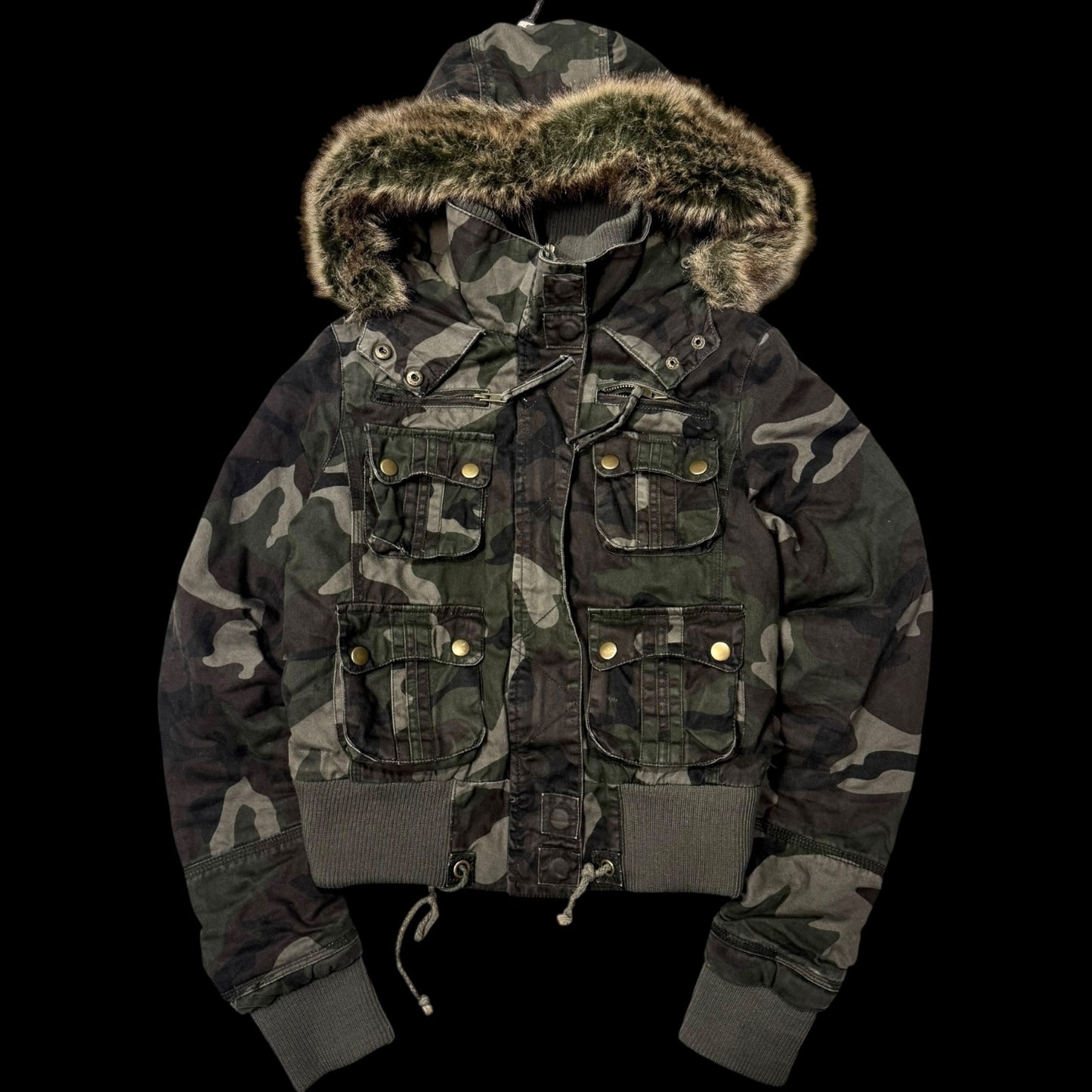 Джинсова куртка Y2K камо