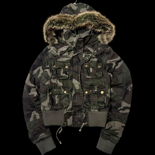 Джинсова камуфляжна куртка Y2K