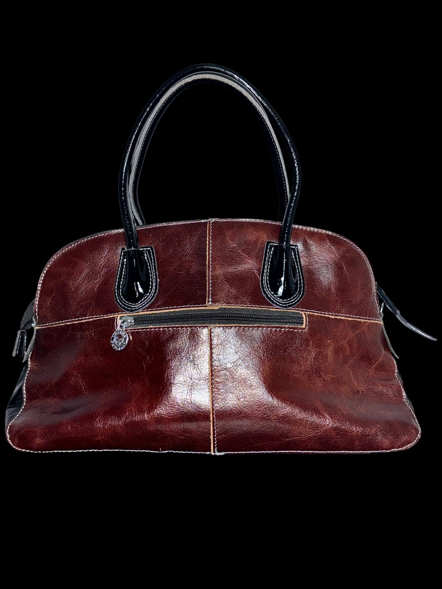 Velina Fabbiano Brown Leather Bag