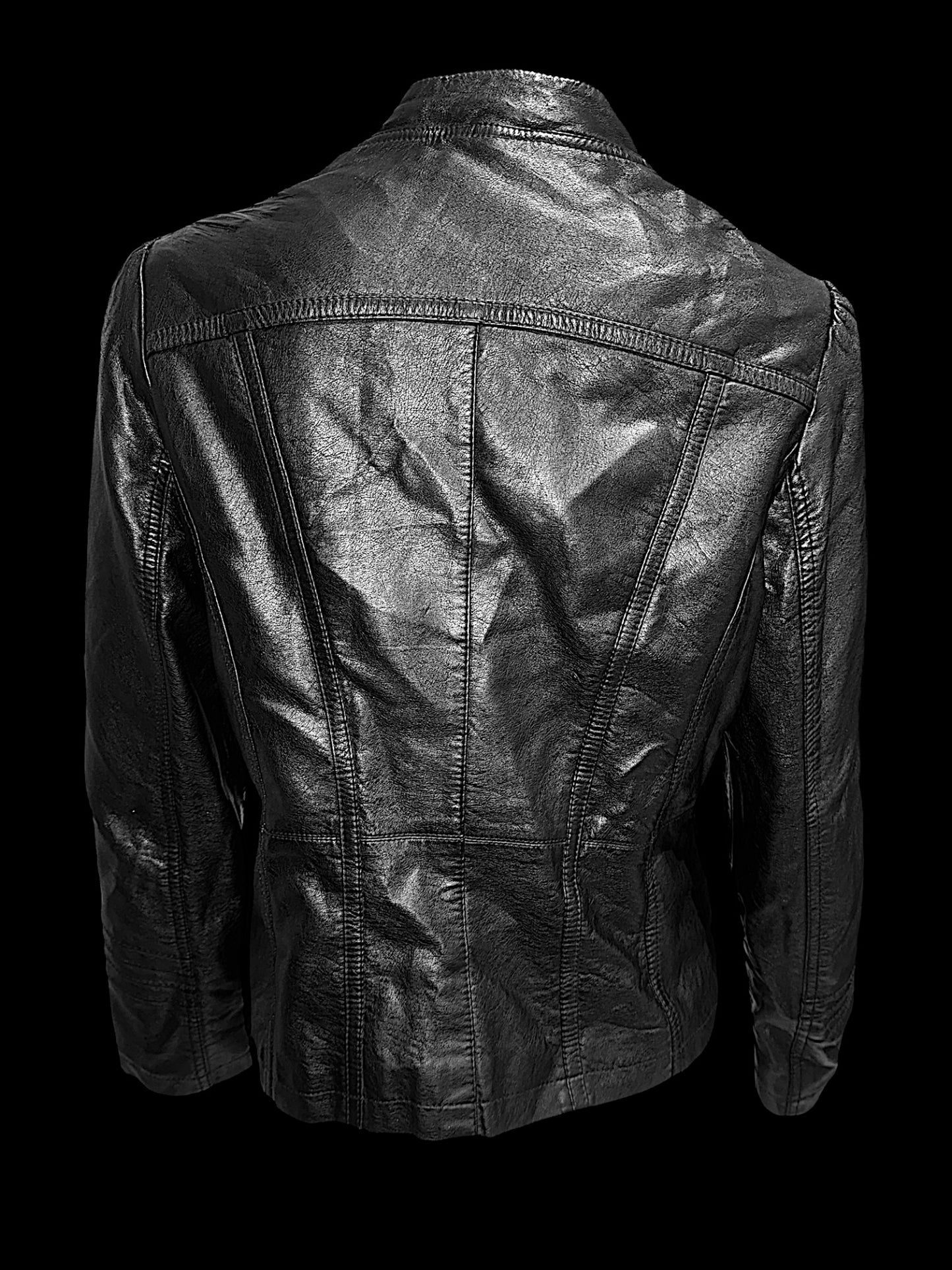 Vintage napoleon like leather jacket L