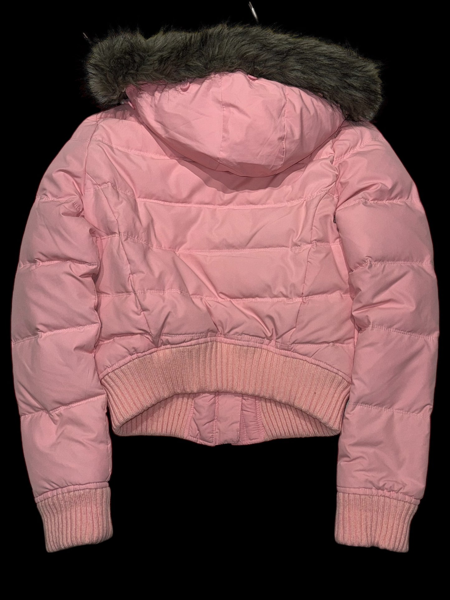 Abercombie & Fitch рожевий пуховик Л