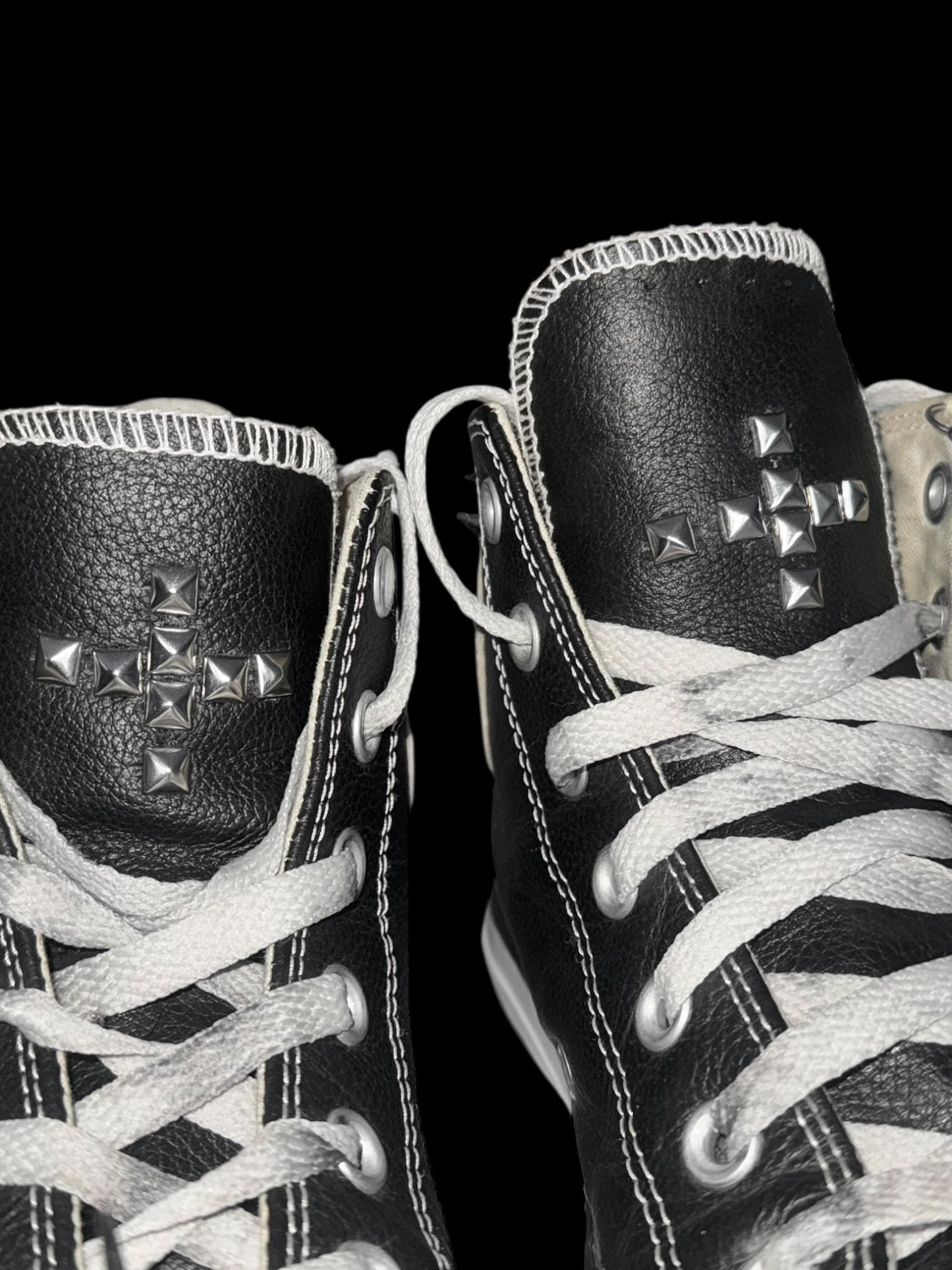 Leather Converse All Star Studded