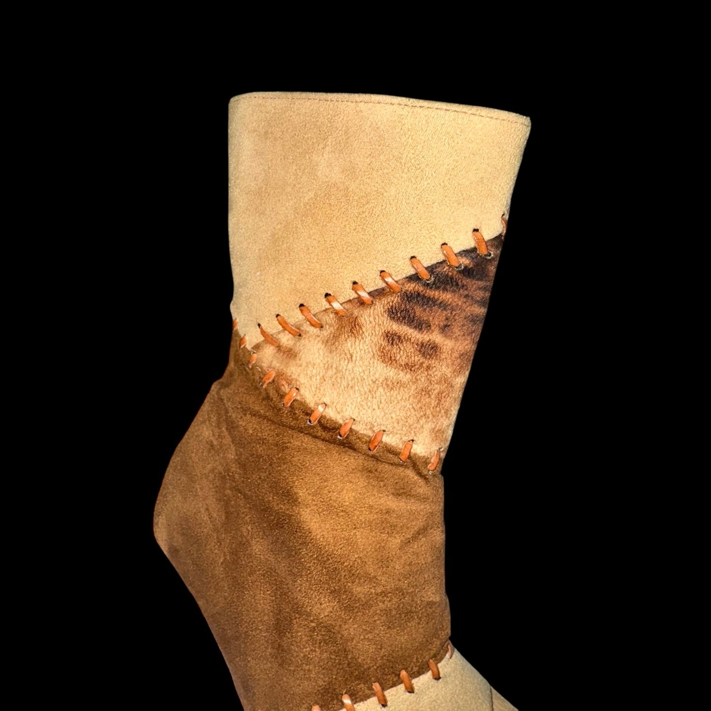 Patchwork vintage boots