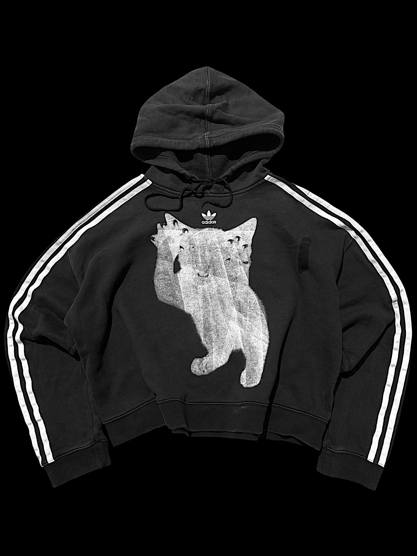Adidas x PussyCat x Bitches cropped hoodie