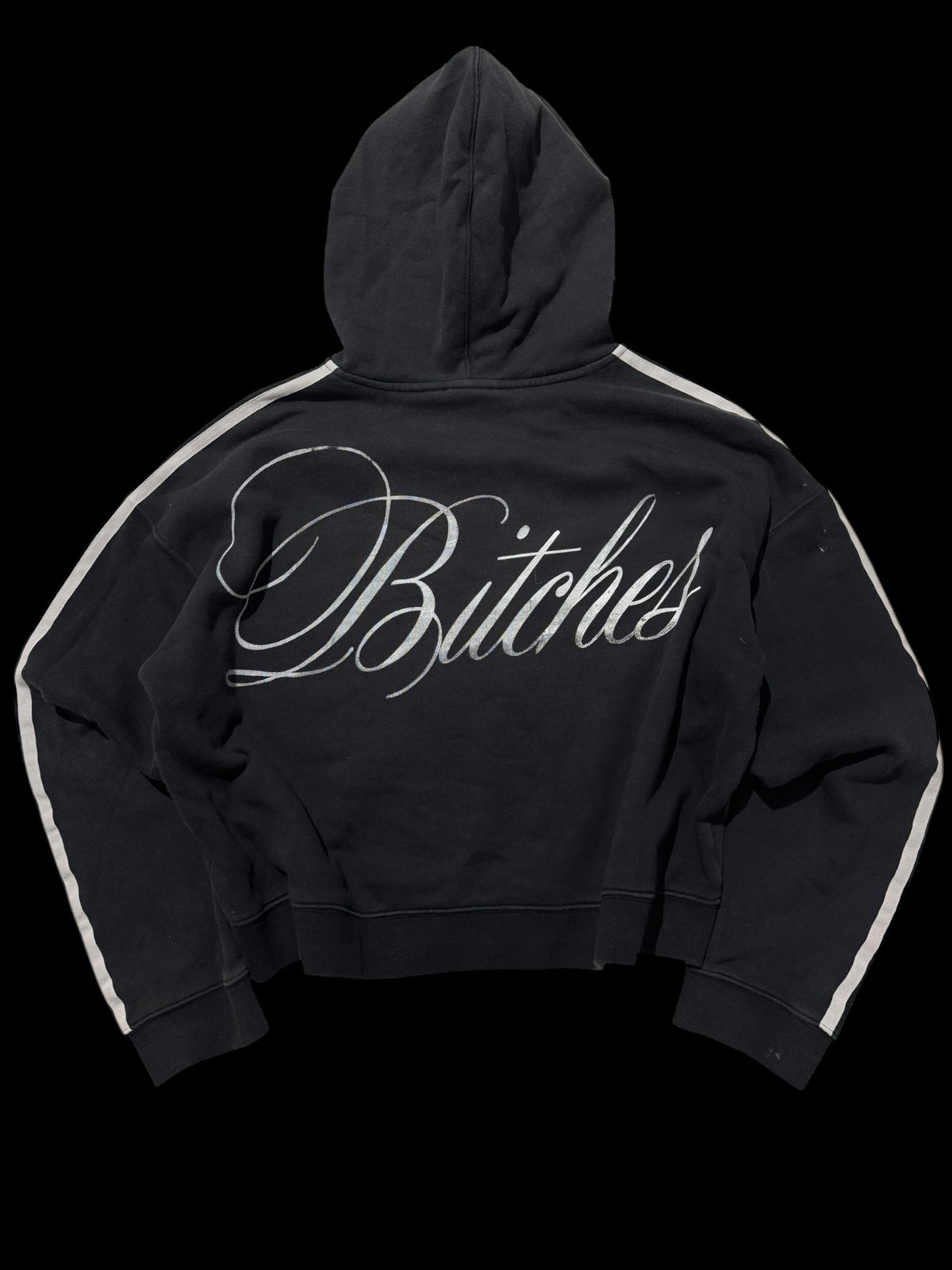 Adidas x PussyCat x Bitches cropped hoodie