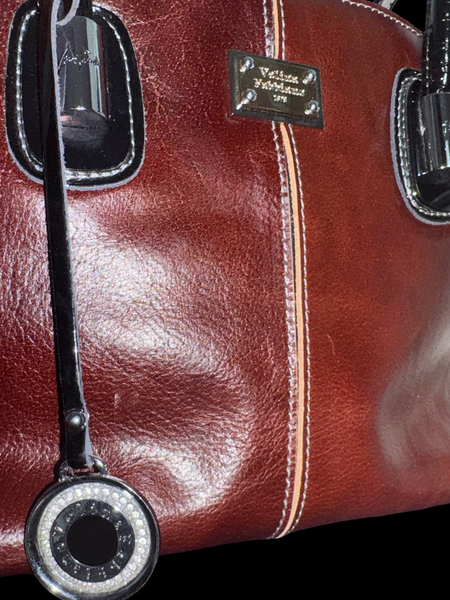 Velina Fabbiano Brown Leather Bag