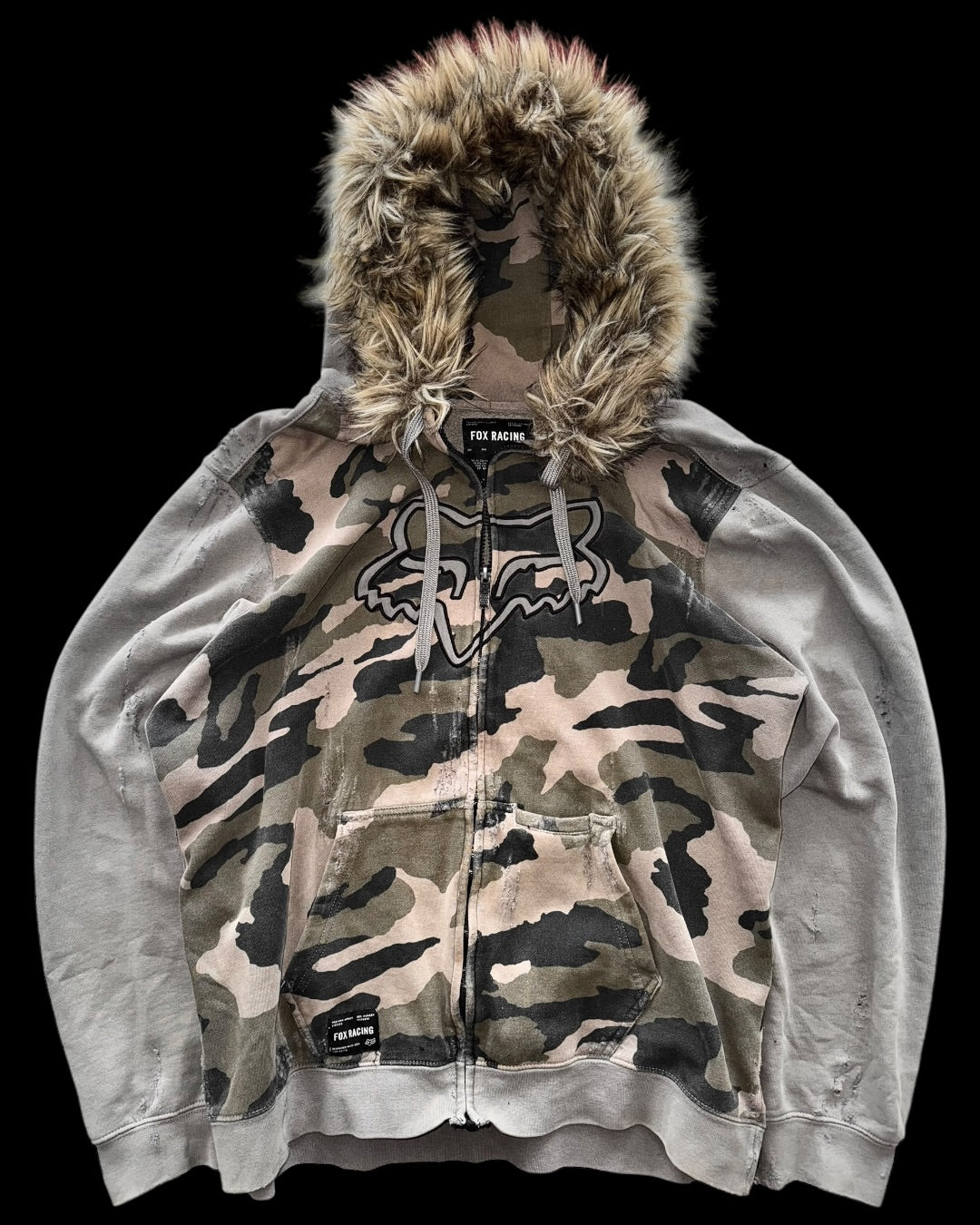 Fox Racing Fur and Distressed zip-hoodie